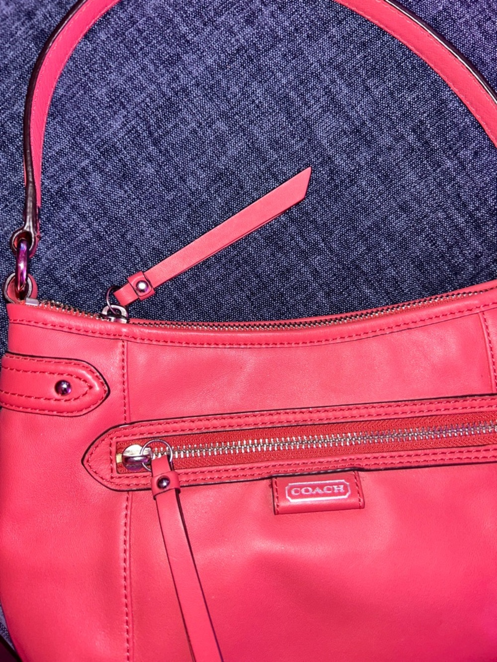 NWT Vintage Coach Pink Leather Shoulder Bag - Picture 6 of 9